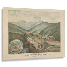 Cargar imagen en el visor de la galería, Digitally Restored and Enhanced 1884 Round Knob Blue Ridge Railroad View - Appalachian Mountain Landscape - Western North Carolina Resort - Archival Reproduction