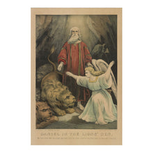 Load image into Gallery viewer, Digitally Restored and Enhanced 1856 Daniel in the Lions Den Print - Currier Ives Biblical Scripture Victorian Religious - Devotional - Archival Print