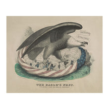 Load image into Gallery viewer, Digitally Restored and Enhanced 1861 The Eagles Nest Union Print - Kellogg Civil War Allegory Flag Patriotic States - Northern Cause - Archival Print