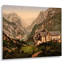 Load image into Gallery viewer, Digitally Restored and Enhanced 1890 Stalheim Hotel Naerodalen Print - Norway Valley Fjord Country Scandinavian - Victorian Era Travel - Archival Print