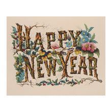 Load image into Gallery viewer, Digitally Restored and Enhanced 1876 Happy New Year Print - Currier and Ives Gilded Age Holiday Celebration Art - Festive Tradition - Archival Print