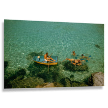 Cargar imagen en el visor de la galería, Digitally Restored and Enhanced 1956 Bermuda Snorkeling Children Print - Flatts Village Caribbean Summer - Mid Century Island Life - Archival Print
