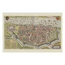 Load image into Gallery viewer, Digitally Restored and Enhanced 1699 Antwerp Belgium Bird's Eye City Map - Baroque Flemish Cartography - Dutch Golden Age Port Plan - Museum-Quality Print