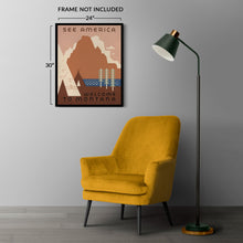 Cargar imagen en el visor de la galería, Digitally Restored and Enhanced 1936 See America Welcome to Montana WPA Federal Art Project Travel Poster - Depression Era Art Deco - Archival Reproduction