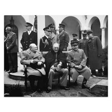 Load image into Gallery viewer, Digitally Restored and Enhanced 1945 The Big Three Yalta Conference Photo Print - Vintage Photo of The Yalta Conference of The Big Three Wall Art Poster
