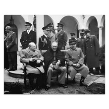 Load image into Gallery viewer, Digitally Restored and Enhanced 1945 The Big Three Yalta Conference Photo Print - Vintage Photo of The Yalta Conference of The Big Three Wall Art Poster
