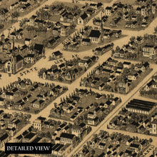 Cargar imagen en el visor de la galería, Digitally Restored and Enhanced 1888 Texarkana Texas & Arkansas Map Print - Vintage Map of Texas and Arkansas - Perspective Map of Texas and Arkansas