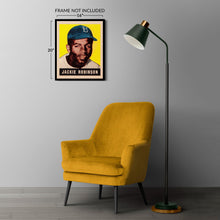 Cargar imagen en el visor de la galería, Digitally Restored and Enhanced 1948 Jackie Robinson Poster Matte - Vintage Poster of Brooklyn Dodgers Baseball Player Jackie Robinson Wall Art Print