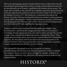 Cargar imagen en el visor de la galería, Digitally Restored and Enhanced 1936 Amelia Earhart Portrait Photo - Aviation Pioneer Cockpit - Golden Age of Flight History - Gallery-Quality