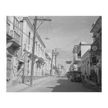 Cargar imagen en el visor de la galería, Digital Enhanced and Restored 1941 Manati Puerto Rico Photo Print - Vintage Photo of Street in Manati Puerto Rico Shopping District Poster