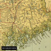 Load image into Gallery viewer, Digitally Restored and Enhanced 1897 Maine Map Poster - Vintage Map of Maine Poster - State of Maine Map History - Historic Map of Maine Wall Art Print