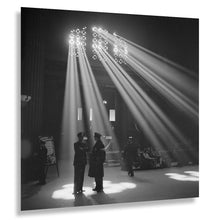 Load image into Gallery viewer, Digitally Restored and Enhanced 1943 Chicago Union Station Print - WWII Home Front Railroad Terminal Waiting Room - Wartime Travel - Archival Print