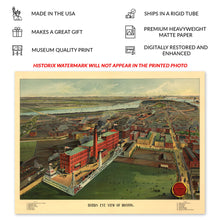 Load image into Gallery viewer, Digitally Restored and Enhanced 1902 Bird's Eye View of Boston Massachusetts Map - Vintage Aerial Cartography - Turn of Century City Panorama - Archival Reproduction