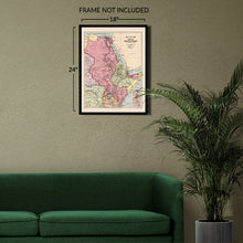 Load image into Gallery viewer, Digitally Restored and Enhanced 1916 Egypt Map Poster Print - Vintage Excelsior Map of Egypt The Nile Basin & Adjoining Countries Wall Art Print