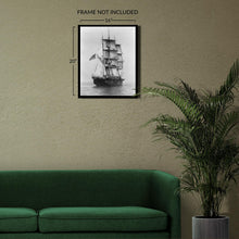Cargar imagen en el visor de la galería, Digitally Restored and Enhanced 1927 Charles W Morgan Photo Print - Vintage Photo of Whaling Ship Charles Morgan Poster - Old Photo of The Morgan Wall Art