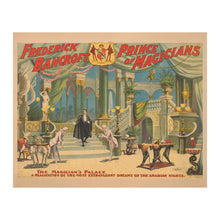 Cargar imagen en el visor de la galería, Digitally Restored and Enhanced 1895 Frederick Bancroft Magicians Palace Poster - Victorian Stage Illusionist - Gilded Age Vaudeville - Archival Print
