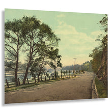 Load image into Gallery viewer, Digitally Restored and Enhanced 1900 Schuylkill River Fairmount Park Print - Philadelphia Pennsylvania Landscape - City Beautiful Era - Archival Print