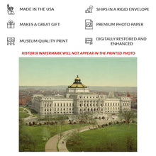 Load image into Gallery viewer, Digitally Restored and Enhanced 1902 Library of Congress Print | Washington DC Architecture Capitol Hill Landmark Art | Office Decor, Americana