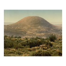 Load image into Gallery viewer, Digitally Restored and Enhanced 1890 Mount Tabor Holy Land Print - Jezreel Valley Galilee Israel Biblical Landscape - Photochrom - Archival Print