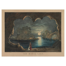 Cargar imagen en el visor de la galería, Digitally Restored and Enhanced 1856 The Magic Lake Print - Currier Ives Victorian Fantasy Twilight Mythology Romantic - Fairy Tale - Archival Print
