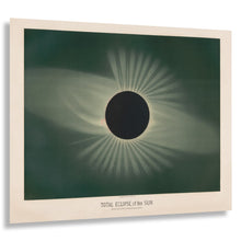 Load image into Gallery viewer, Digitally Restored and Enhanced 1881 Total Eclipse of the Sun Print - Trouvelot Astronomical Art Scientific Celestial - Victorian Era - Archival Print