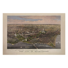 Cargar imagen en el visor de la galería, Digitally Restored and Enhanced 1880 Washington DC Waterfront Panoramic View Print - Victorian Capital Cityscape - Potomac River Steamboats - Museum-Quality Print
