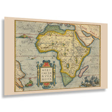 Cargar imagen en el visor de la galería, Digitally Restored and Enhanced 1572 Africa Continent Map - Age of Exploration - Colonial Era Geography Art - Mediterranean Coast Sub Saharan Interior