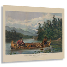 Load image into Gallery viewer, Digitally Restored and Enhanced 1863 American Hunting Scenes A Good Chance Print - Currier Ives Deer Hunter AF Tait - Civil War Era - Archival Print