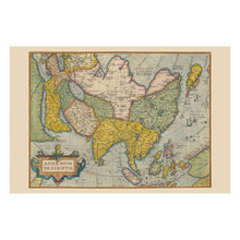 Cargar imagen en el visor de la galería, Digitally Restored and Enhanced 1572 Asia Continent Map - Age of Discovery - Antique Atlas Cartography Art - Far East Indies Old World Regions
