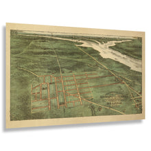 Cargar imagen en el visor de la galería, Digitally Restored and Enhanced 1890 Northwest Alexandria Virginia Birds Eye View Map - Suburban Development Plan - Potomac Washington DC Region