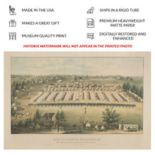 Cargar imagen en el visor de la galería, Digitally Restored and Enhanced 1862 Camp Millington Baltimore Print - Sachse Civil War 128th New York Infantry Regiment - Union Army - Archival Print
