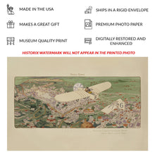Load image into Gallery viewer, Digitally Restored and Enhanced 1911 Beaumont Bleriot Monoplane Rome Print - Gamy Paris Air Race Pioneer Aviation Aircraft - Edwardian - Archival Print