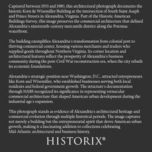 Cargar imagen en el visor de la galería, Digitally Restored and Enhanced 1933 Korn Wisemiller Building Old Town Alexandria Virginia HABS Photo - Historic American Buildings Survey - Colonial Architecture - Archival Print