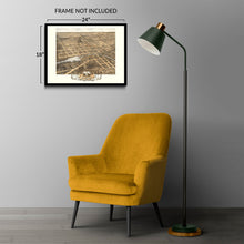 Load image into Gallery viewer, Digitally Restored and Enhanced 1869 Naperville Illinois Map Poster - Old Bird's Eye View of Naperville IL - Naperville Dupage County Illinois Wall Art