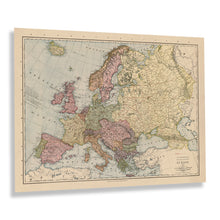 Load image into Gallery viewer, Digitally Restored and Enhanced 1912 Europe Map Poster - Vintage Library Atlas Map of Europe Poster - Old Map of Europe Wall Art Print