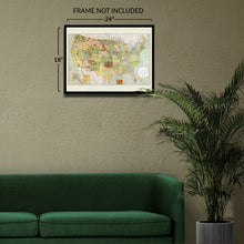Load image into Gallery viewer, Digitally Restored and Enhanced 1892 Indian Reservations Map Poster - Old Map of Indian Reservations Within the Limits of the United States Wall Art Print