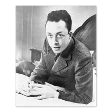 Cargar imagen en el visor de la galería, Digitally Restored and Enhanced 1957 Albert Camus Photo Print - Vintage Portrait Photo of Nobel Prize Winner Albert Camus Poster