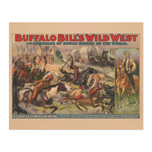Cargar imagen en el visor de la galería, Digitally Restored and Enhanced 1899 Buffalo Bill Wild West Show Circus Poster - Western Entertainment Spectacle - Victorian Era Showmanship - Gallery Print