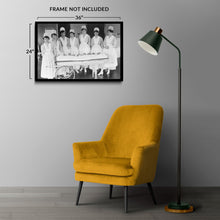 Cargar imagen en el visor de la galería, Digitally Restored and Enhanced 1916 Nurses with Babies Photo Print - Vintage Photo of Nurses with Newborn Babies Poster Wall Art