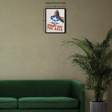 Cargar imagen en el visor de la galería, Digitally Restored and Enhanced 1941 Seattle Stamp Out the Axis WPA Federal Art Project World War II Poster - WWII Propaganda Art - Archival Reproduction