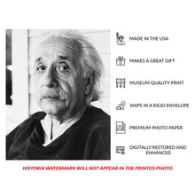 Cargar imagen en el visor de la galería, Digitally Restored and Enhanced 1945 Albert Einstein Portrait Photo - Physicist Scientist - Scientific History Photography - Archival Print