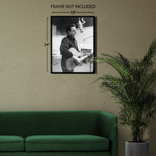 Cargar imagen en el visor de la galería, Digitally Restored and Enhanced 1965 Johnny Cash Photo Print - Vintage Photo of Johnny Cash Poster Playing His Guitar - Old Photo of Johnny Cash Wall Art