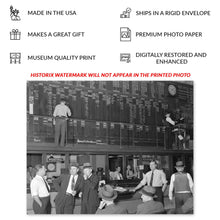 Cargar imagen en el visor de la galería, Digitally Restored and Enhanced 1939 Memphis Cotton Exchange Photo Print - Vintage Poster Photo of Interior of Memphis Cotton Exchange Just Before Closing