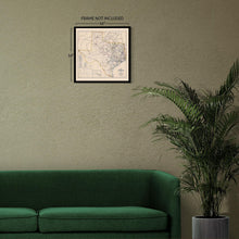Load image into Gallery viewer, 1926 Texas Map Poster - Vintage Railroad Map of Texas Poster - Old Map of Texas Wall Art - Historic Texas Road Map Print