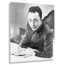 Cargar imagen en el visor de la galería, Digitally Restored and Enhanced 1957 Albert Camus Photo Print - Vintage Portrait Photo of Nobel Prize Winner Albert Camus Poster