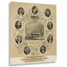Cargar imagen en el visor de la galería, Digitally Restored and Enhanced 1875 The Billiard Monarchs Photo Print - Vintage Photo of The Billiard Monarchs Wall Art Poster