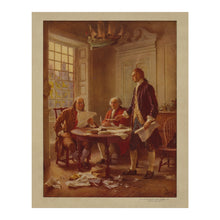 Load image into Gallery viewer, Digitally Restored and Enhanced 1932 Writing the Declaration of Independence Print - American Revolution Founding Fathers 1776 - Archival Print