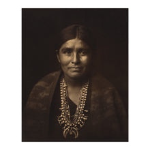 Load image into Gallery viewer, Digitally Restored and Enhanced 1904 Navaho Woman Portrait Print - Navajo Indigenous Southwest - Diné Heritage Photography - Archival Print
