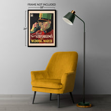Cargar imagen en el visor de la galería, Digitally Restored and Enhanced 1928 The Wedding March Silent Film Movie Poster - Erich von Stroheim Cinema - Art Deco Entertainment - Gallery-Quality Print