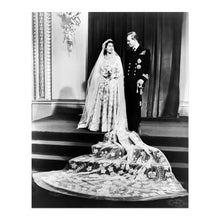 Load image into Gallery viewer, Digitally Restored and Enhanced 1947 Queen Elizabeth and Prince Philip Royal Wedding Portrait Photo - Vintage Photo of Queen Elizabeth Ii & Prince Philip